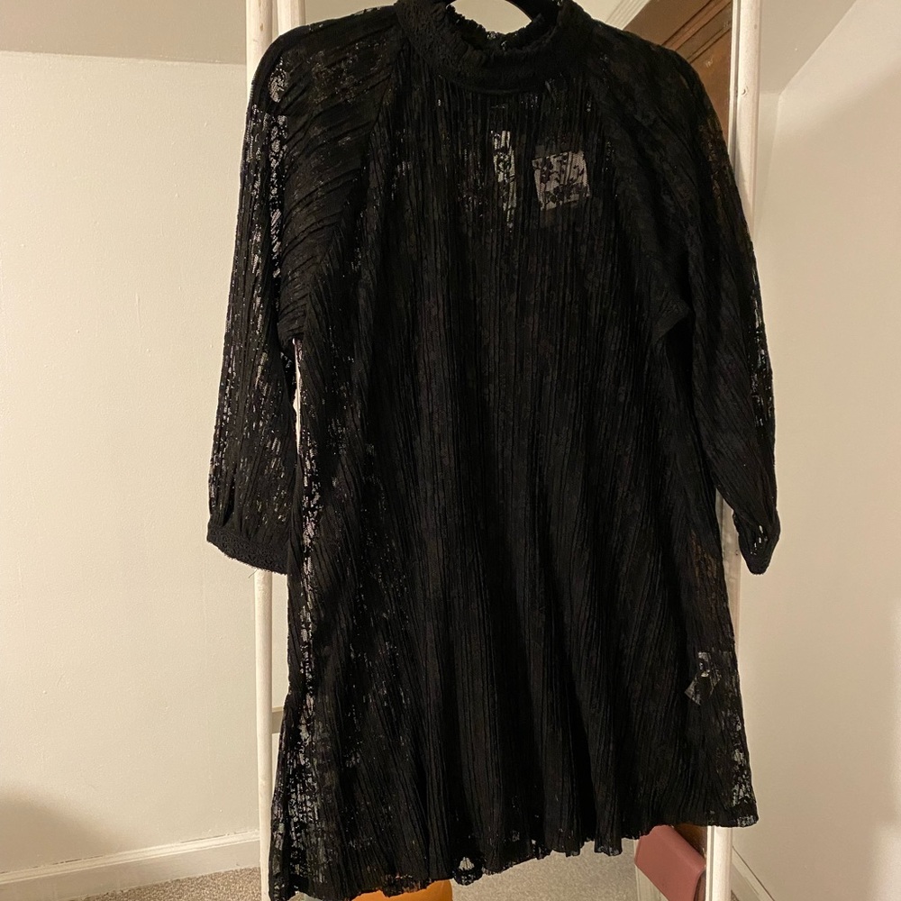 Lace turtleneck dress